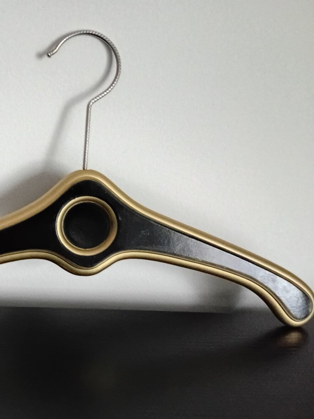 Wood Black & Gold Clothes Hanger-Hotel Style